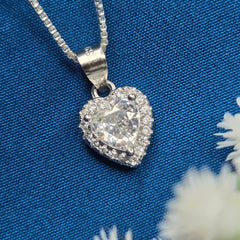 925 Sterling Silver Halo Heart Elegance Set