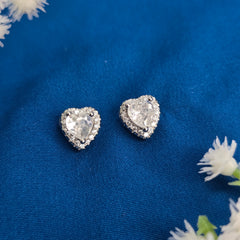 925 Sterling Silver Halo Heart Elegance Set