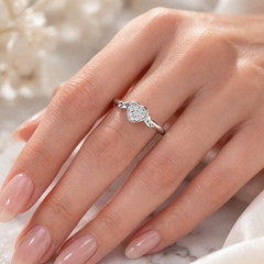 925 Sterling Silver Heart Shine Ring