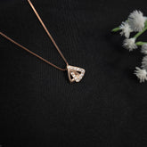 925 Sterling Silver Rose Gold Plated Sparkle Necklace