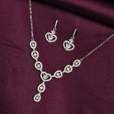 925 Sterling Silver Heart Charm Jewellery Set