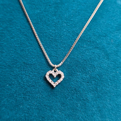 925 Sterling Silver Little Heart Shine Necklace