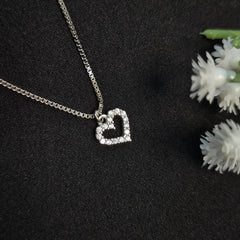 925 Sterling Silver Little Heart Shine Necklace