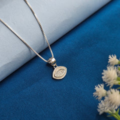 925 Sterling Silver Sparkle Eye Pendant Set