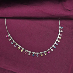 925 Sterling Silver Multi-Colour Stone Jewellery Set