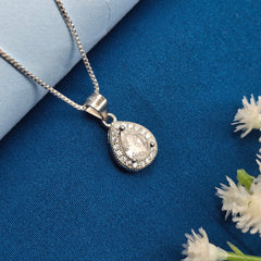 925 Sterling Silver Halo Sparkle Jewellery Set