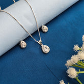 925 Sterling Silver Halo Sparkle Jewellery Set