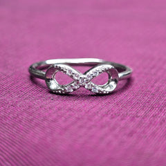 Infinity Sparkle 925 Sterling Silver Ring