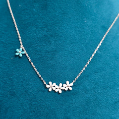 925 Sterling Silver Mini Daisy cute Necklace