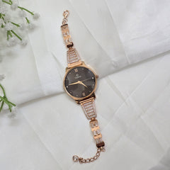 925 Sterling Silver Black Dial Women’s Premium Watch