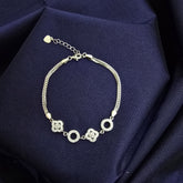 925 Sterling Silver Floral Design Bracelet