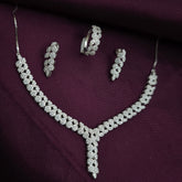 925 Sterling Silver Exclusive Y-Shape Design Jewellery Set