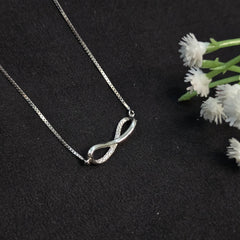 925 Sterling Silver Classic Infinity Shine Necklace