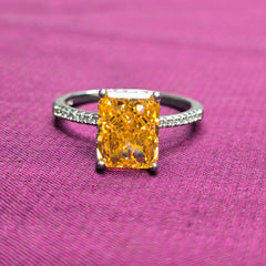 Sparkle Golden Glow 925 Silver Ring