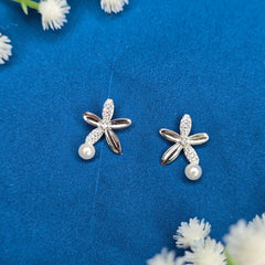 925 Silver Sparkle Pearl Pendant Set