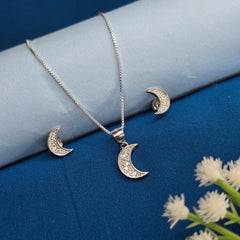 925 Silver Sparkling Moonlit Charm Set