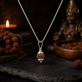 Pure Silver Rudraksha Chain Pendant