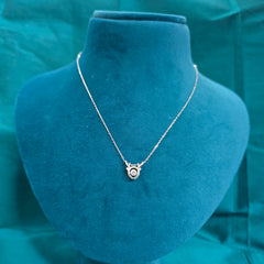 925 Sterling Silver Cute Antler Dancing Diamond Necklace