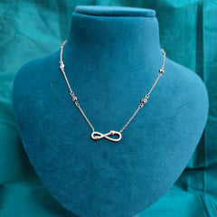 925 Sterling Silver Infinity Heart Evil Eye Necklace