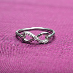 Elegant Infinity 925 Sterling Silver Ring