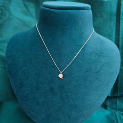 925 Sterling Silver Minimal Flower Pendant Necklace