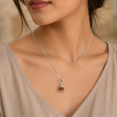 Pure Silver Rudraksha Chain Pendant