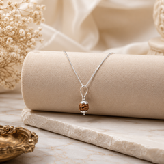 Pure Silver Rudraksha Chain Pendant