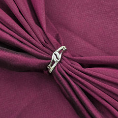 Elegant Wave Design 925 Silver Ring