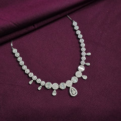 925 Sterling Silver Cluster Design Jewellery set