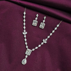 925 Sterling Silver Stylish Baguette Jewellery Set