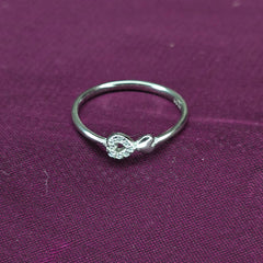 925 Sterling Silver Delicate Heart Sparkle Ring