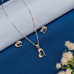 925 Sterling Silver Open Heart Shine Jewellery Set