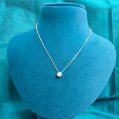 925 Sterling Silver Mini Solitaire Necklace