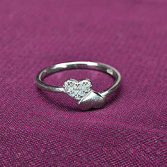 Double heart 925 Sterling Silver ring