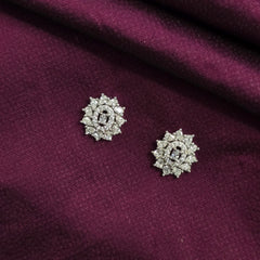 925 Steling Silver Flower Design Jewellery Set