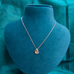 925 Sterling Silver Rose Gold Plated Sparkle Necklace