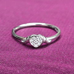 925 Sterling Silver Heart Shine Ring