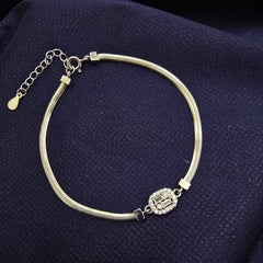 925 Sterling Silver Minimal CZ Bracelet