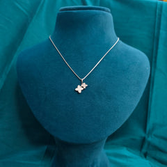925 Sterling Silver Twin Flora Glow Necklace