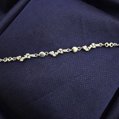 925 Sterling Silver Tiny Hearts Bracelet