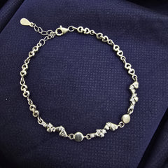 925 Sterling Silver Tiny Hearts Bracelet