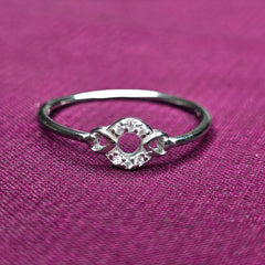 Elegant Sparkling Halo 925 Sterling Silver Ring
