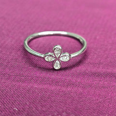 925 Sterling Silver Minimal Floral Ring