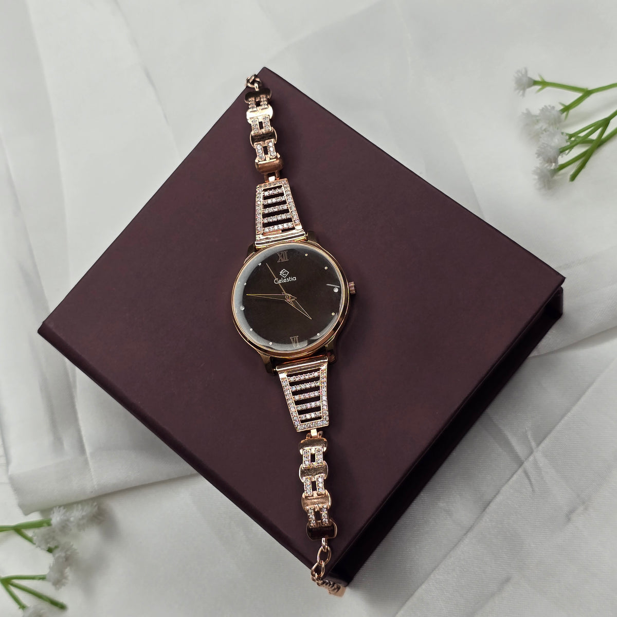 925 Sterling Silver Black Dial Women’s Premium Watch