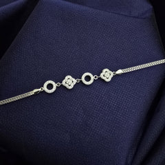 925 Sterling Silver Floral Design Bracelet