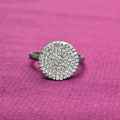 Round Sparkle 925 Sterling Silver Ring