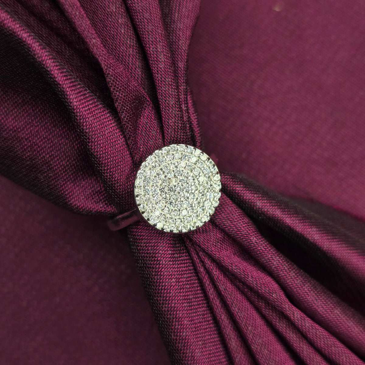 Round Sparkle 925 Sterling Silver Ring