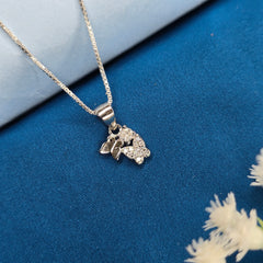 925 sterling Silver Cute Flutter Glow Pendant set