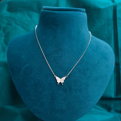 925 Sterling Silver Sparkle Butterfly Elegance Necklace