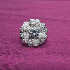 Sparkling Flower 925 Sterling Silver Ring